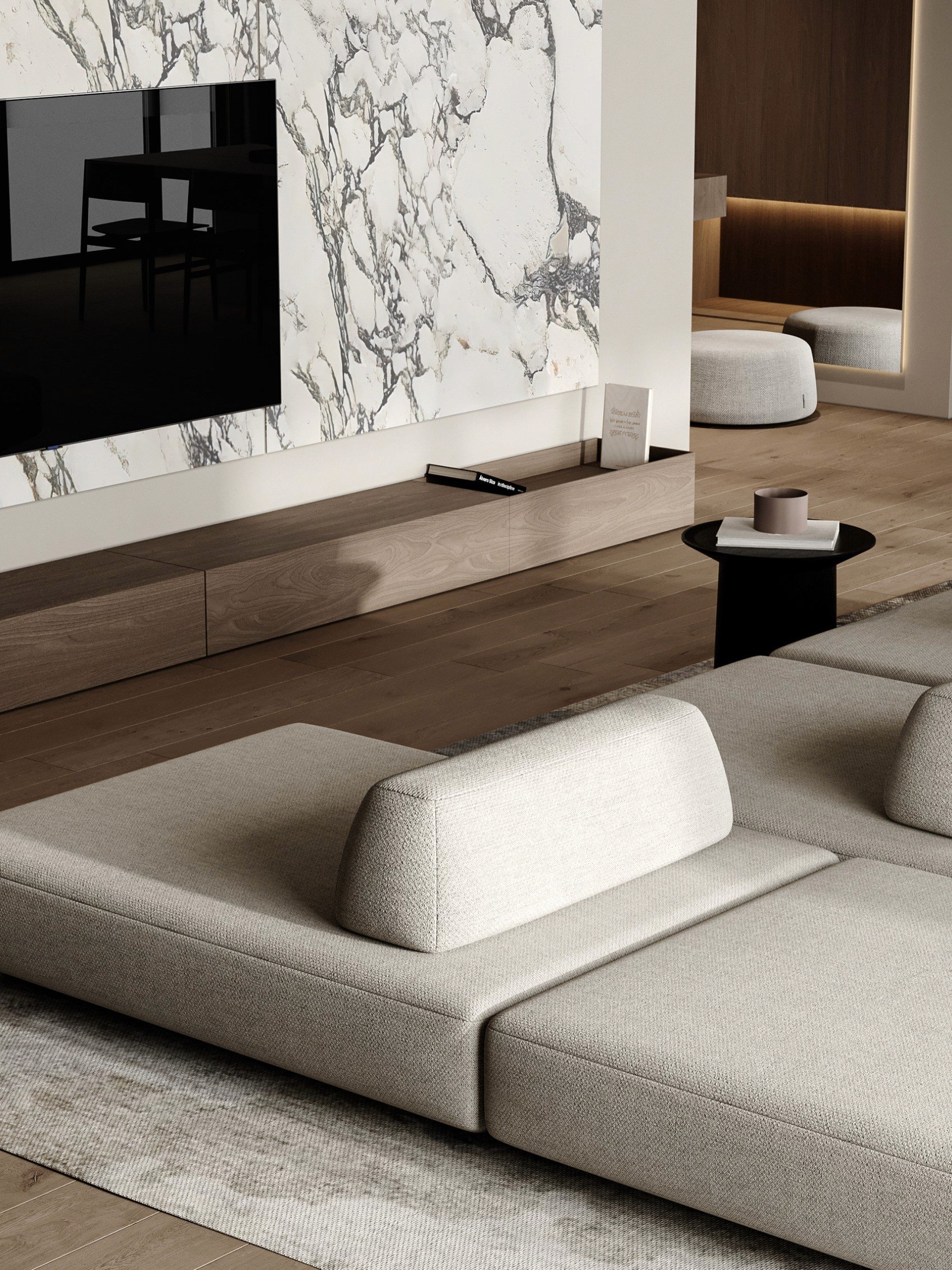 Modern minimalist home interior Singapore living room