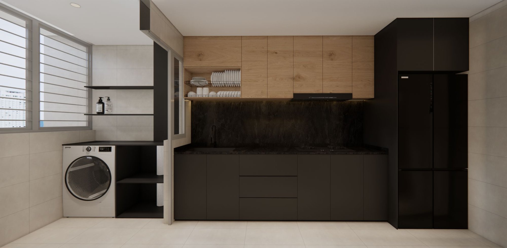 Residential kitchen design Singapore modern interior
