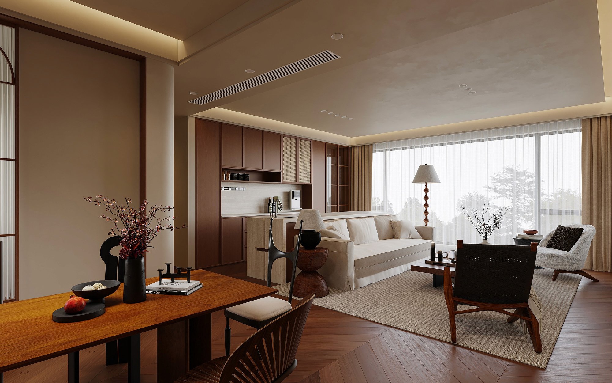 Modern residential living space Singapore interior design