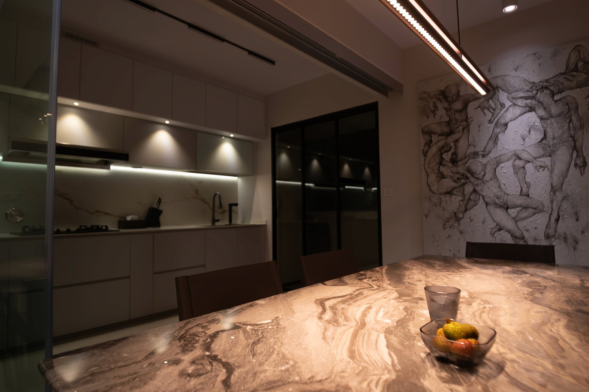 Dining area designed for connection